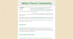 Desktop Screenshot of community.valleychurch.org